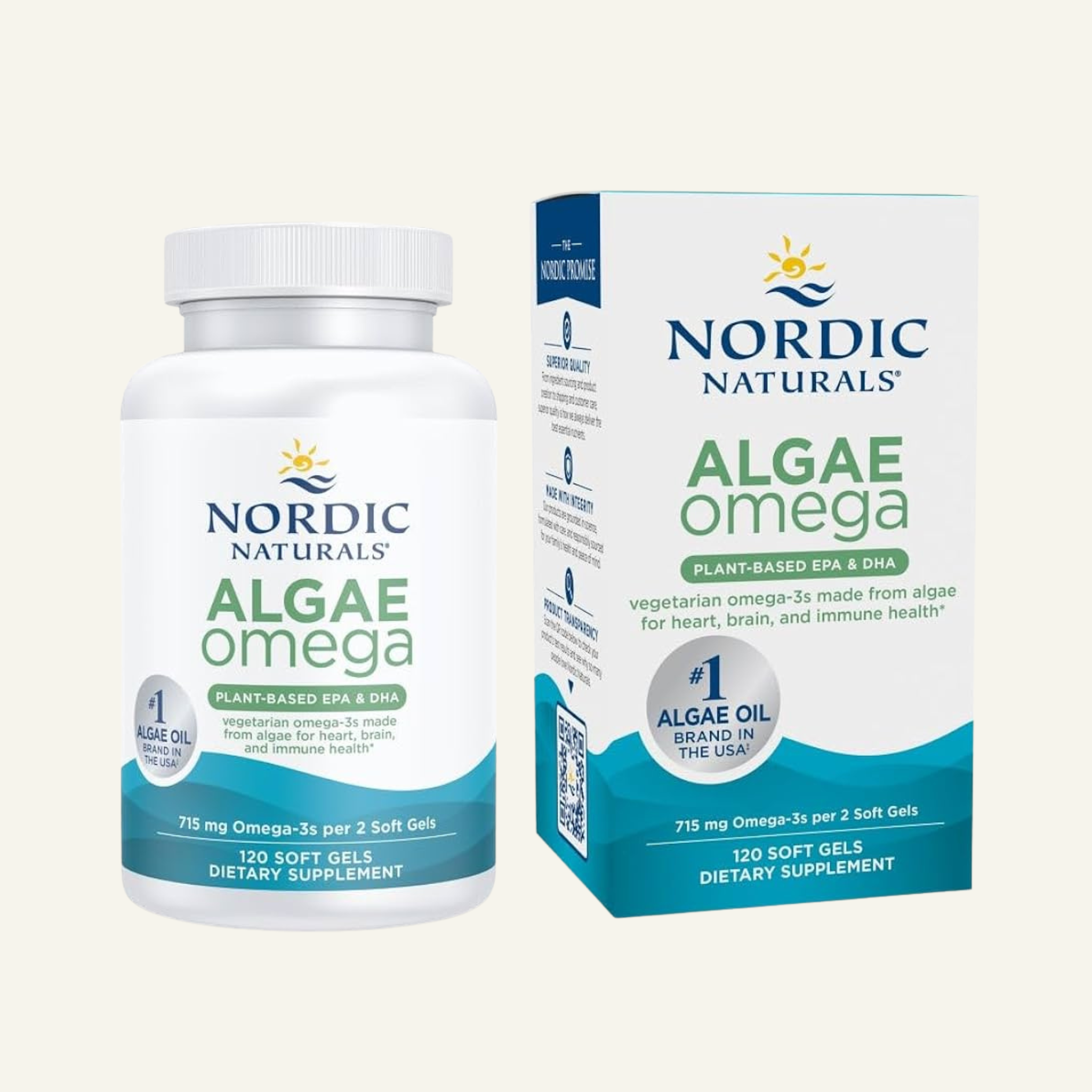 Algae Omega, 715mg Omega 3 - 120 softgels