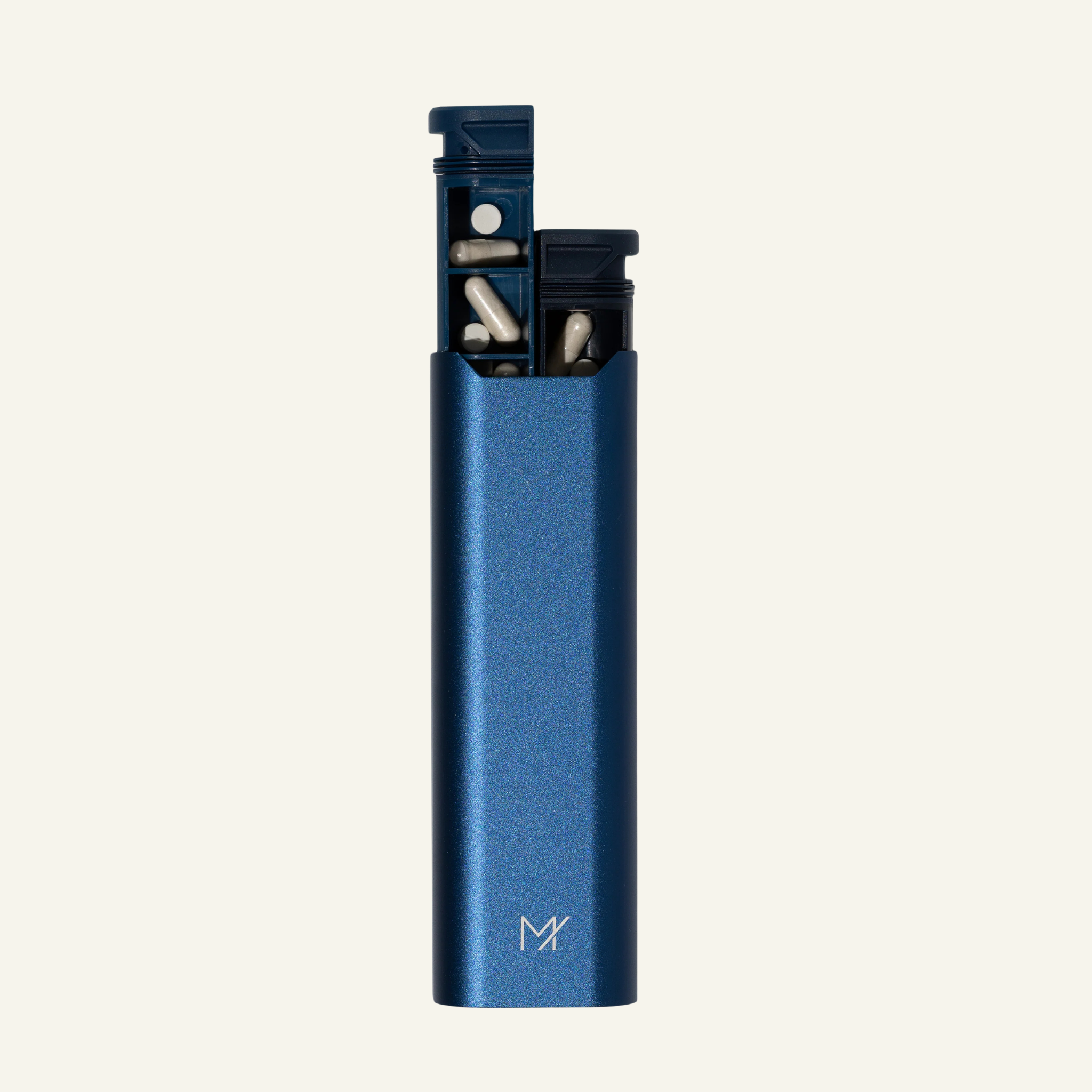 AM/PM Pill Box: Navy Blue