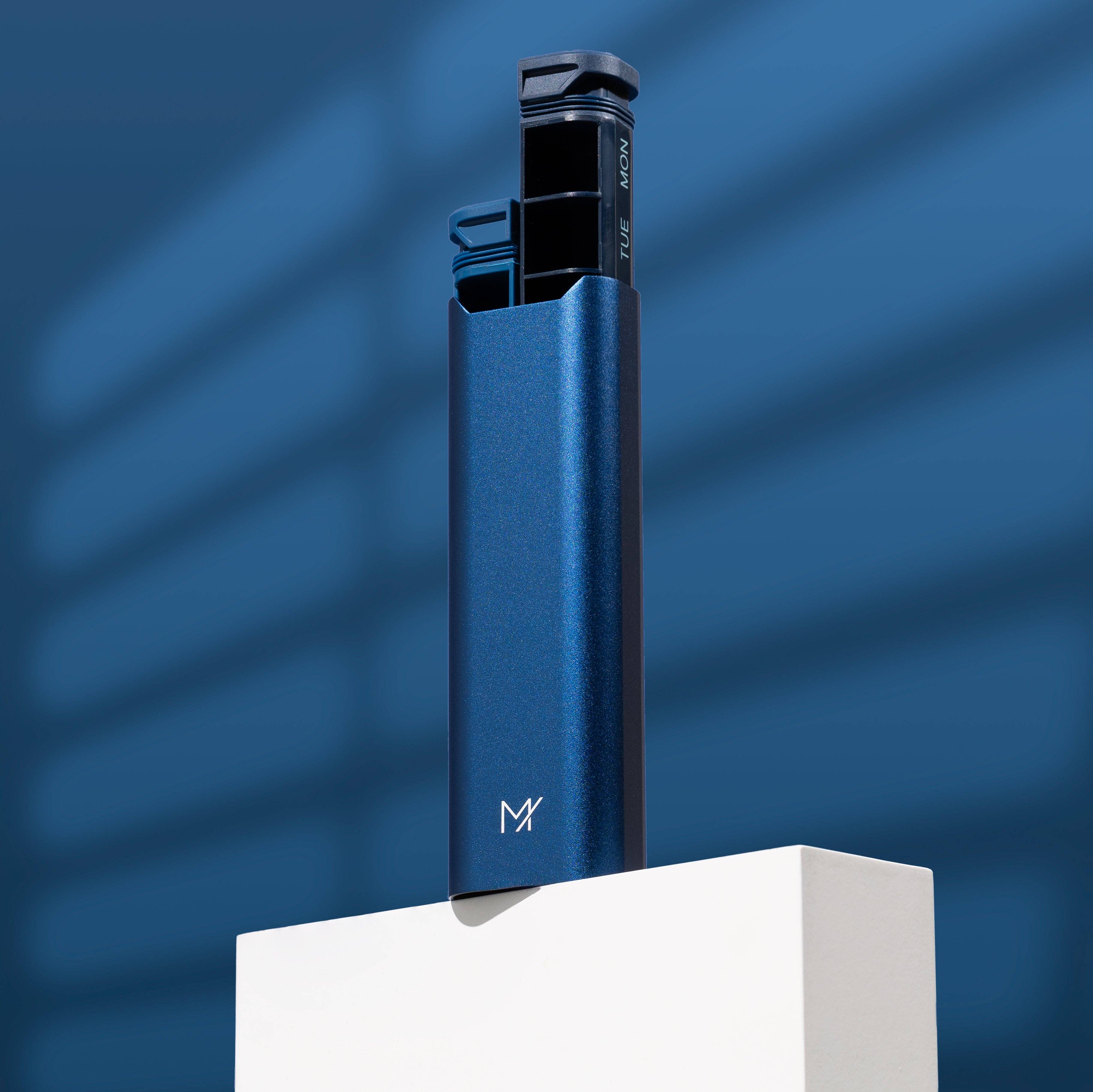 AM/PM Pill Box: Navy Blue