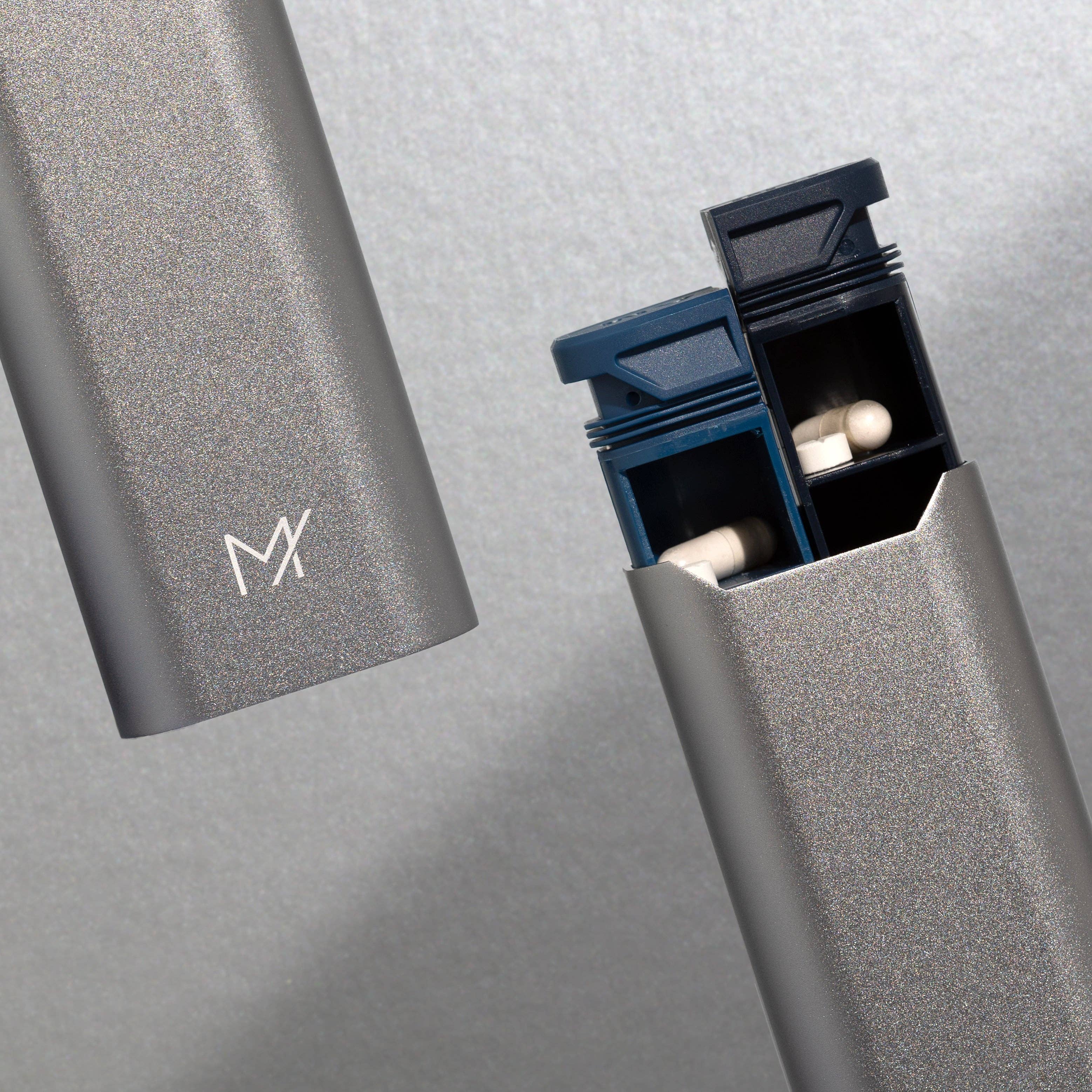 AM/PM Pill Box: Silver