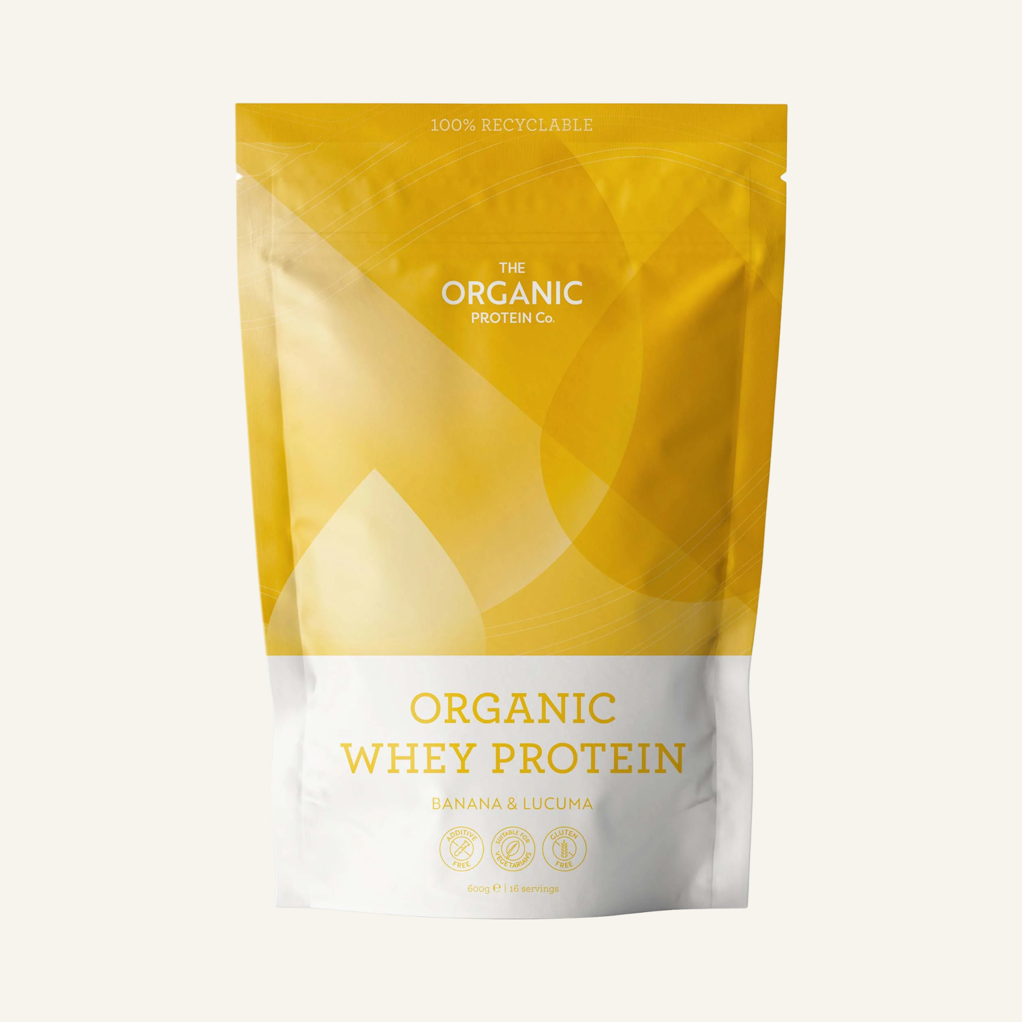 Banana & Lucuma Organic Whey Protein: 600g