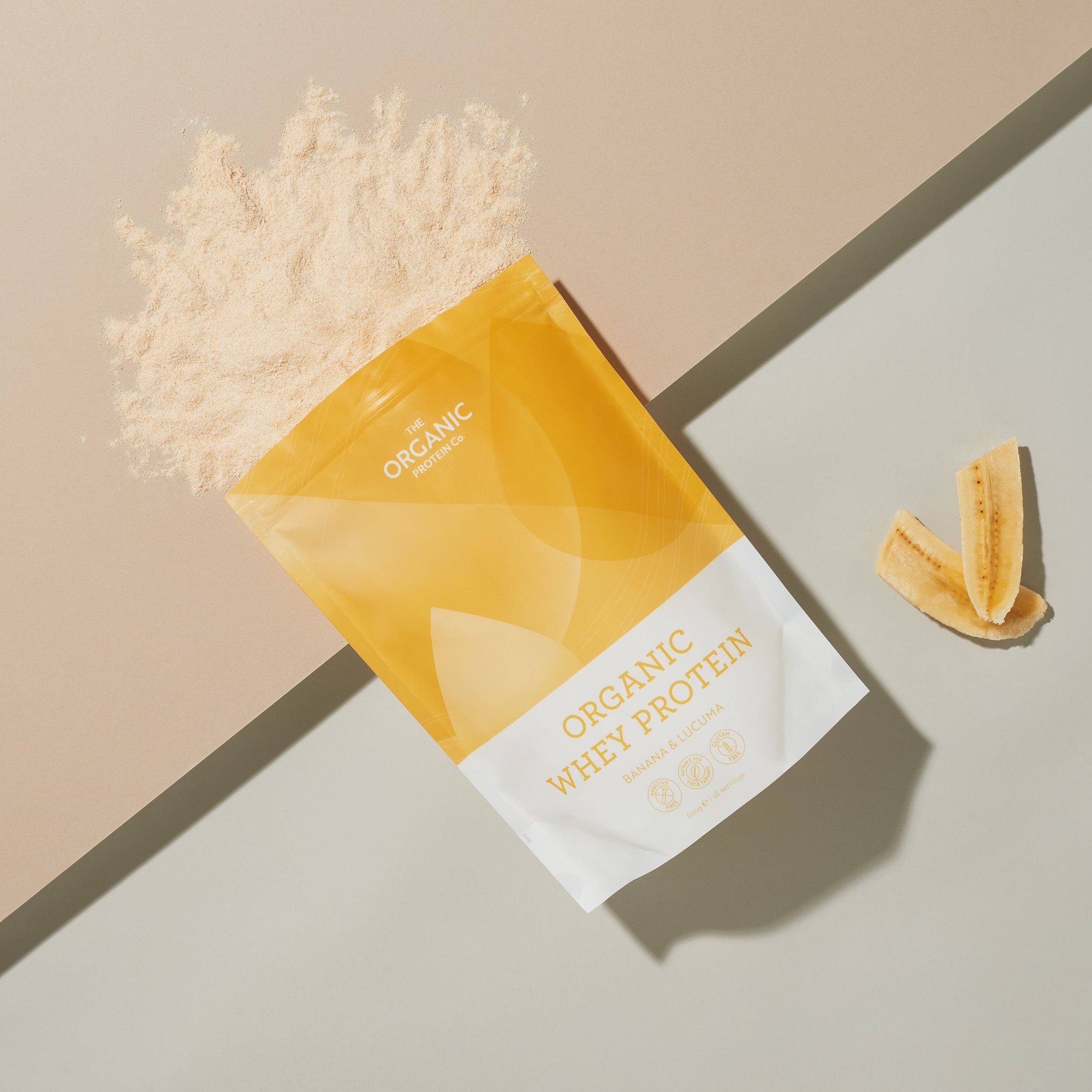Banana & Lucuma Organic Whey Protein: 600g