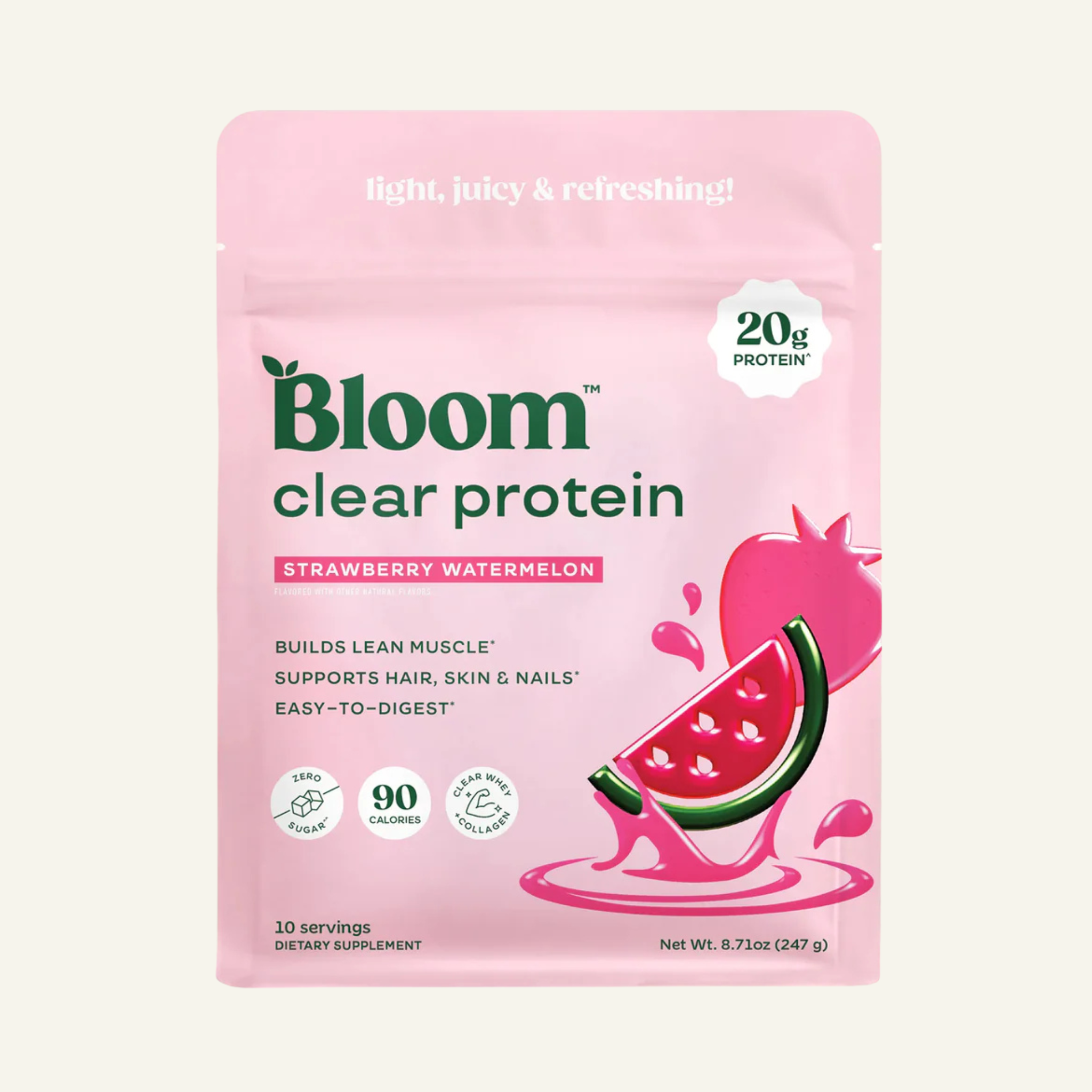Clear Protein & Collagen 250g Strawberry Watermelon