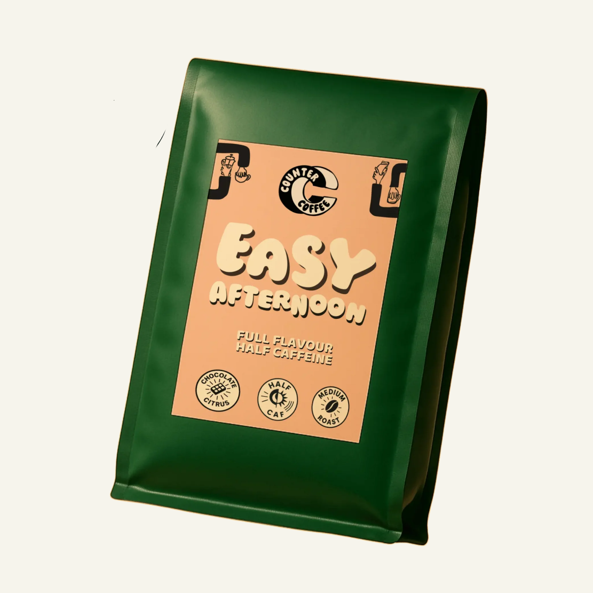 Coffee - Easy Afternoon Half Caf Fresh Roasted - 350g Fine (Espresso)