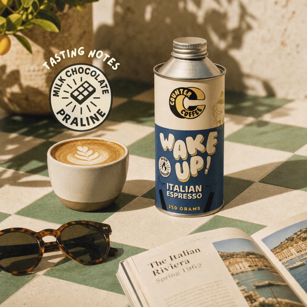 Coffee, Wake Up! Espresso Tin 350g Fresh Roasted in Bristol: Whole Bean / 350g