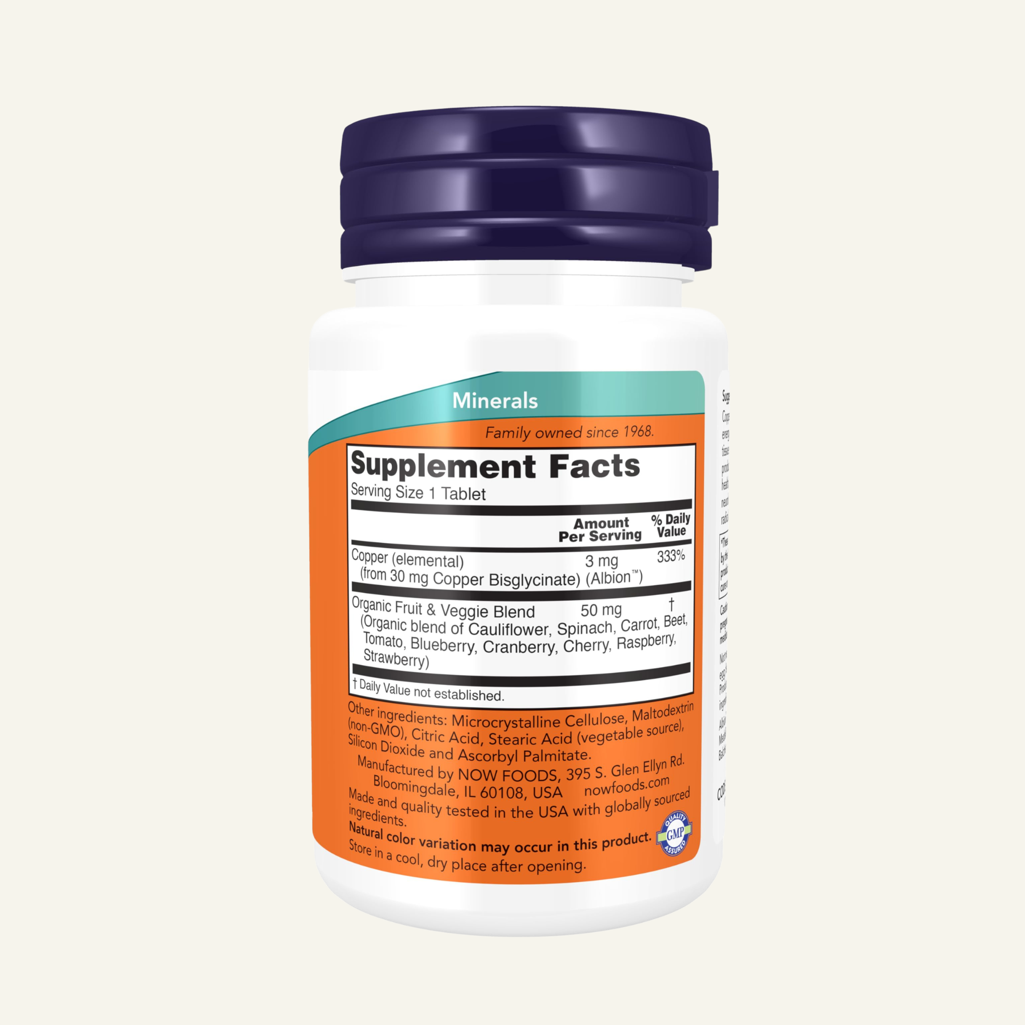Copper Glycinate - 120 tablets