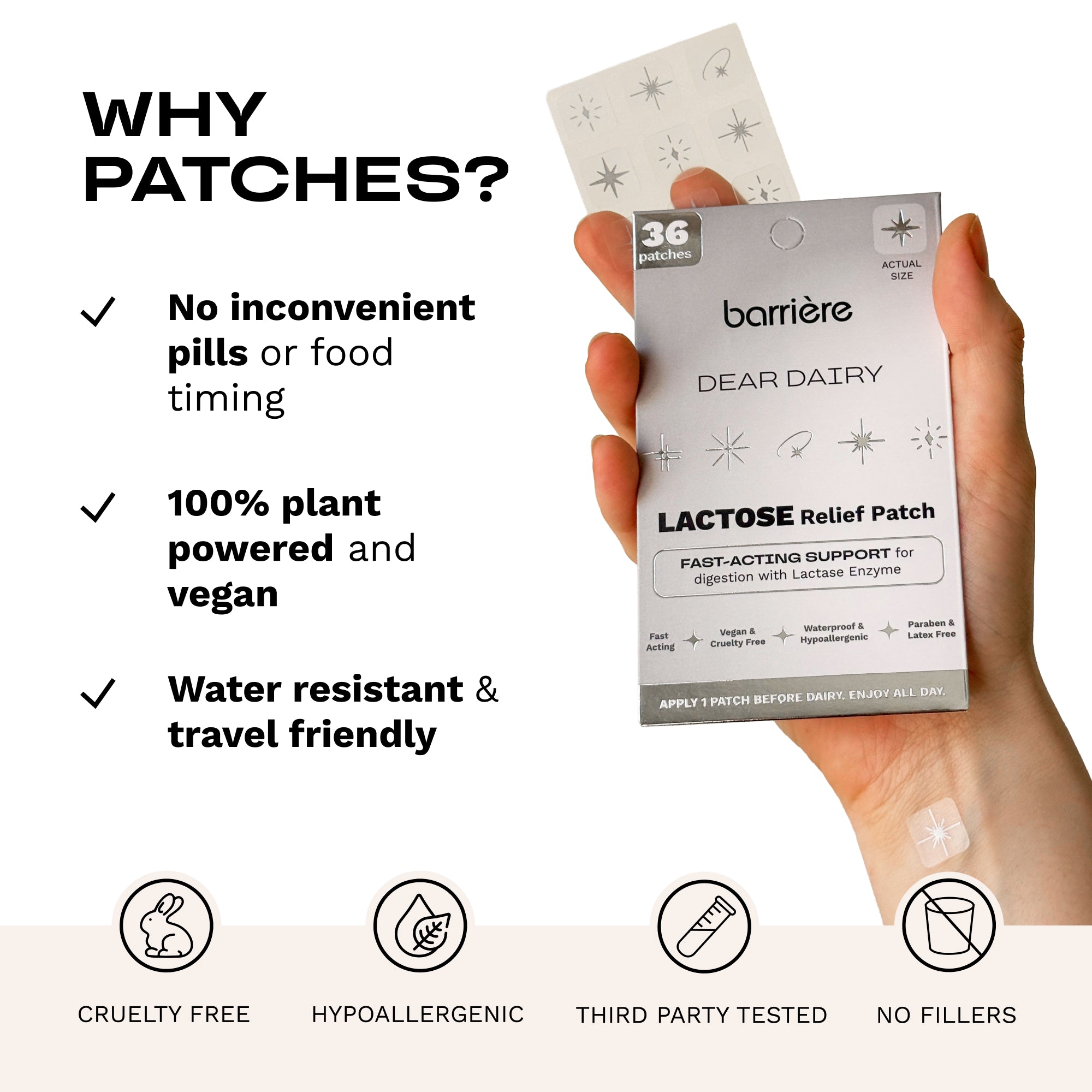 Dear Dairy Lactose Relief Patch