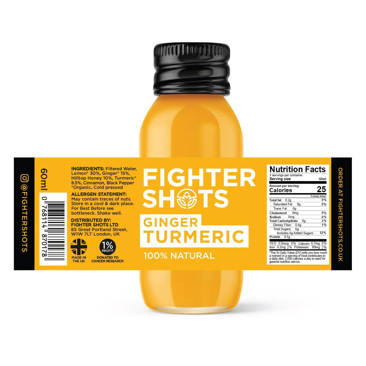 Ginger + Turmeric Wellness Shot 60ml