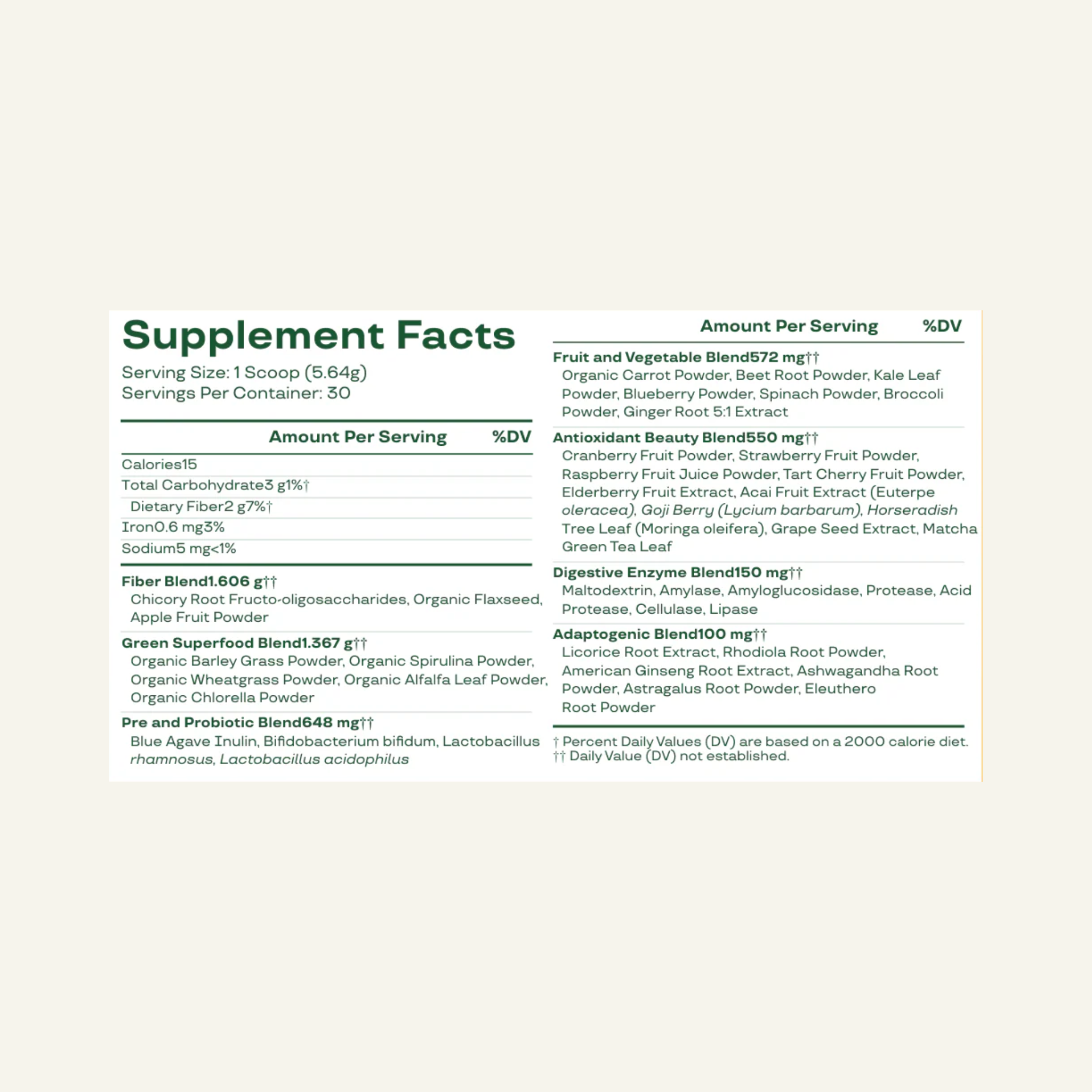 Greens & Superfoods 180g Mango