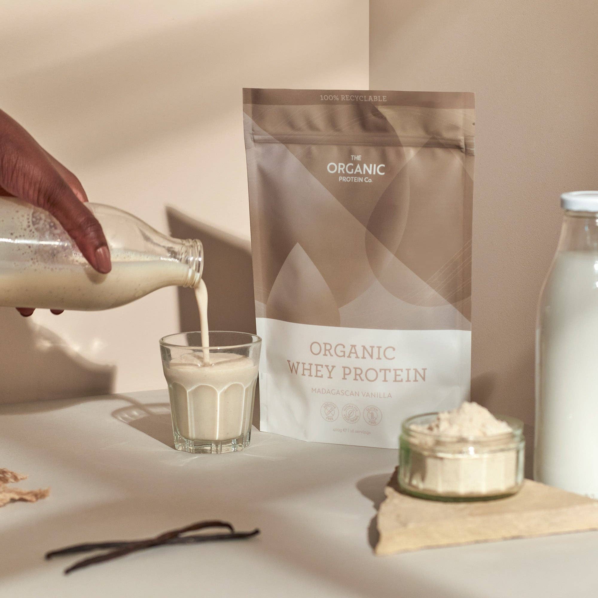Madagascan Vanilla Organic Whey Protein: 400g