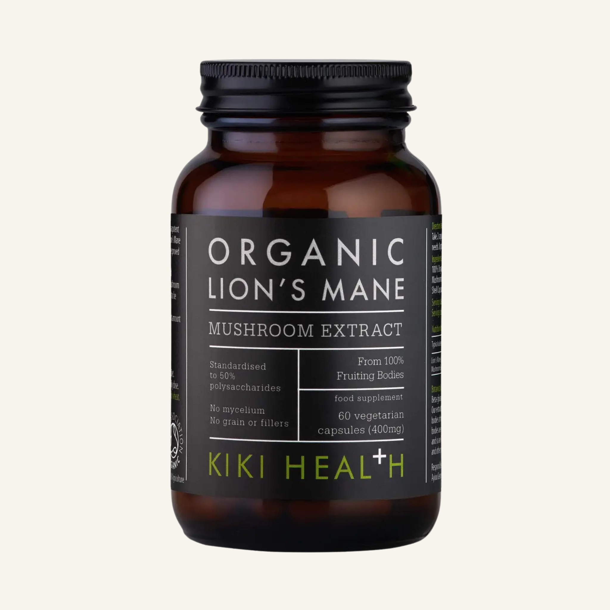Organic Lion's Mane Extract Mushroom - 60 Vegicaps
