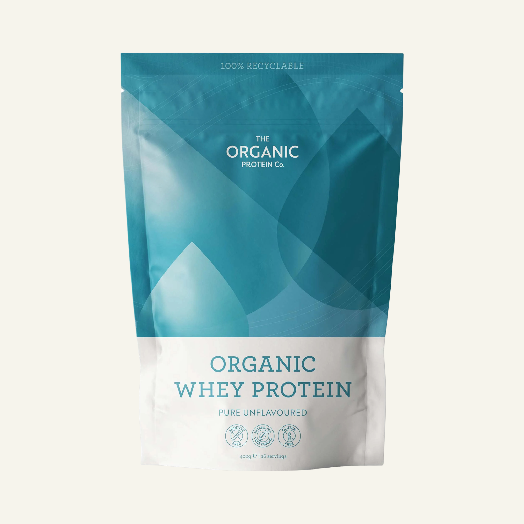 Pure Unflavoured Organic Whey Protein: 400g