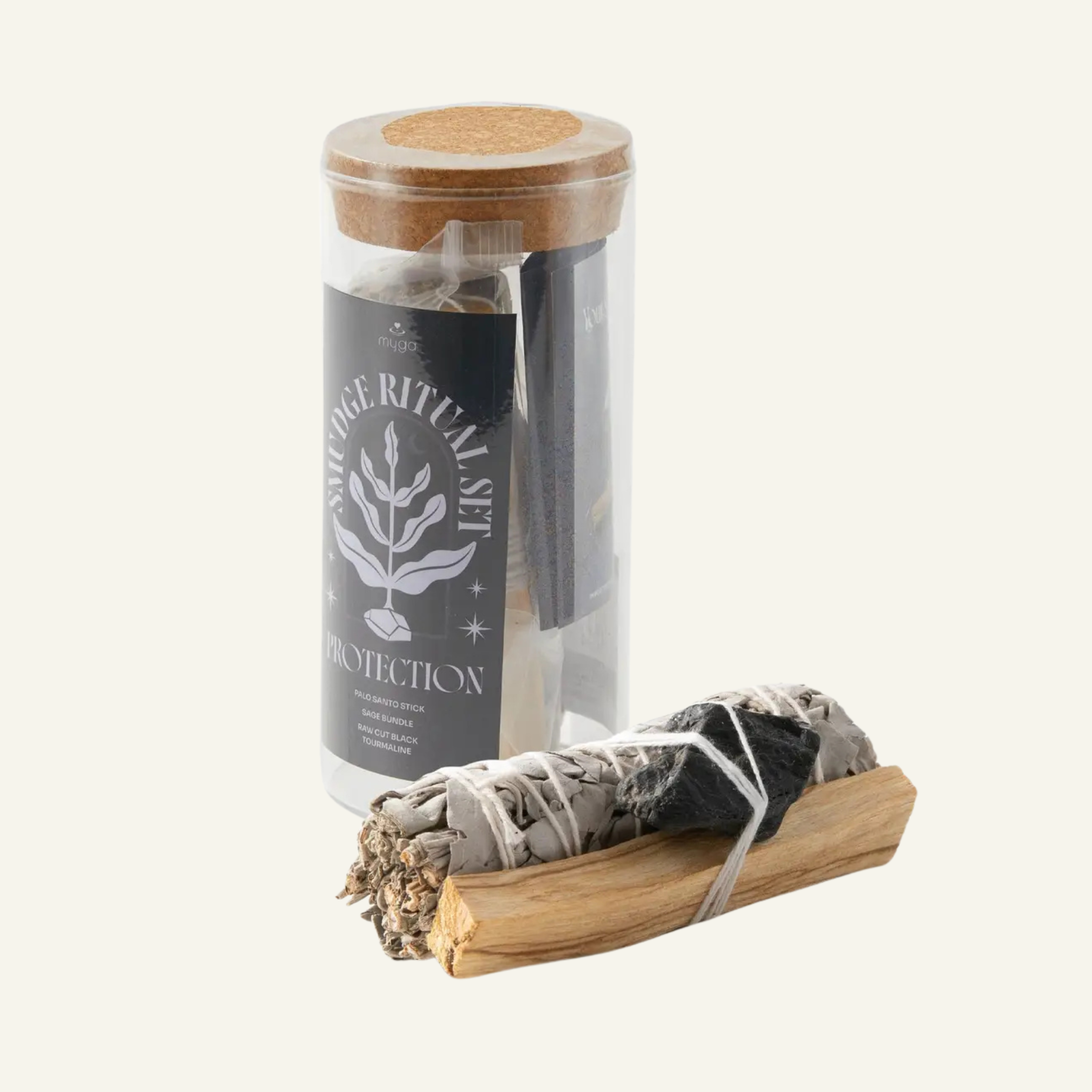 Smudge Ritual Set – Cleanse, Protect & Invite Positive Energy: Black Tourmaline