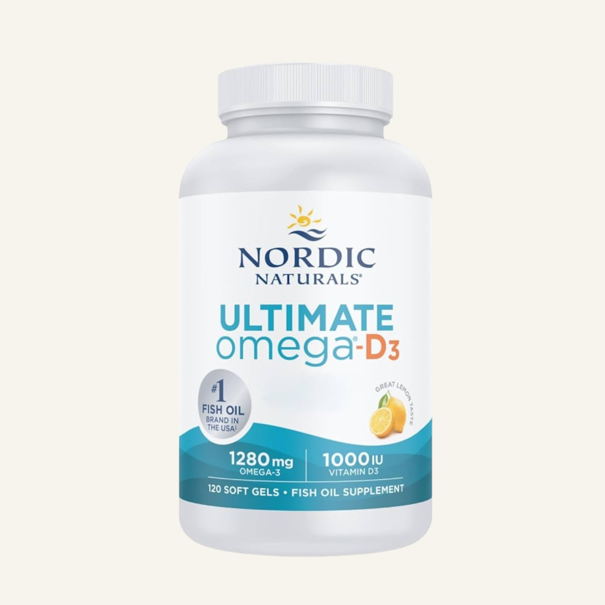 Ultimate Omega-D3 Fish Oil, 1280mg Lemon - 120 softgels